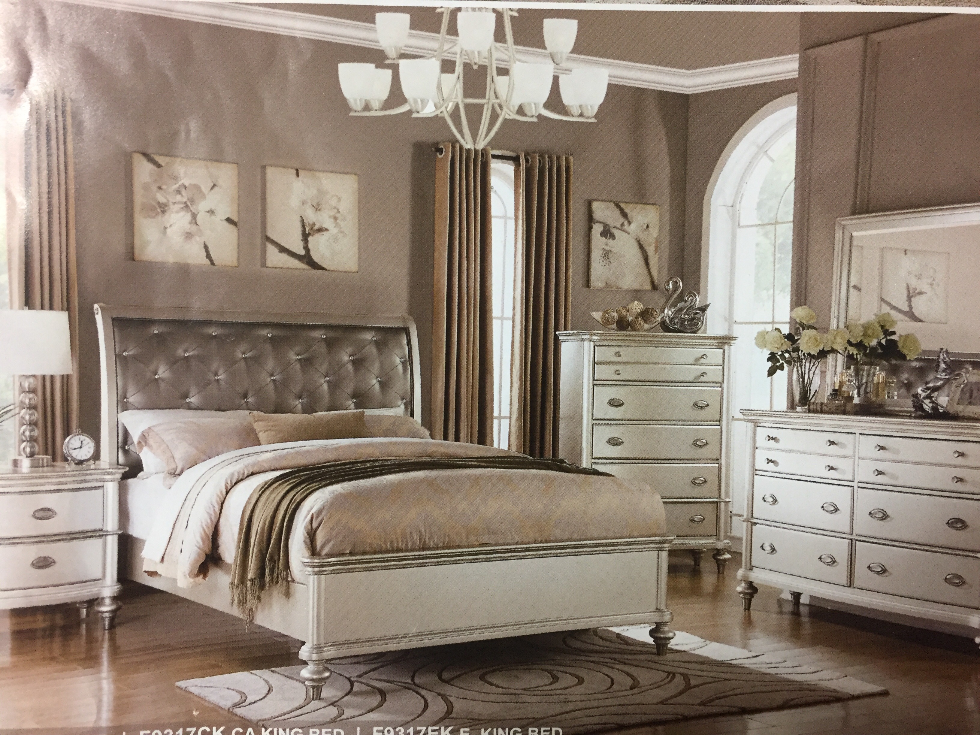 gold bedroom furniture set